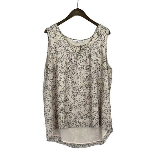 Reitmans Plus Size Peach and Grey Sleeveless Top Size 16 - Picture 1 of 3